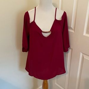 Meraki Cold Shoulder Top - Size L